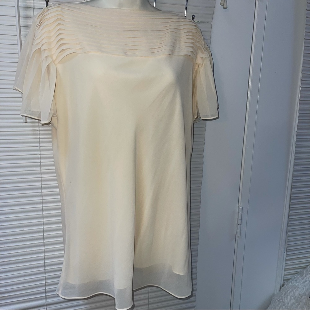 Isaac Mizrahi Pleeted Top